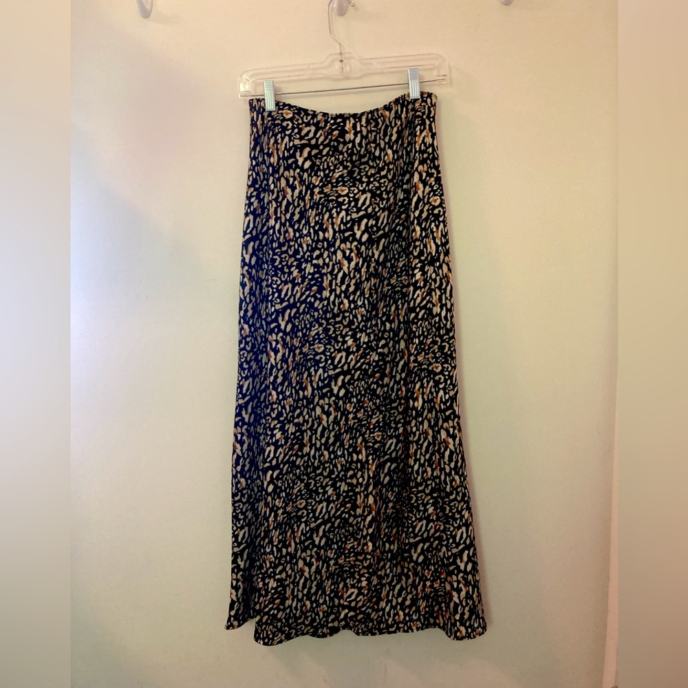 Animal print maxi skirt